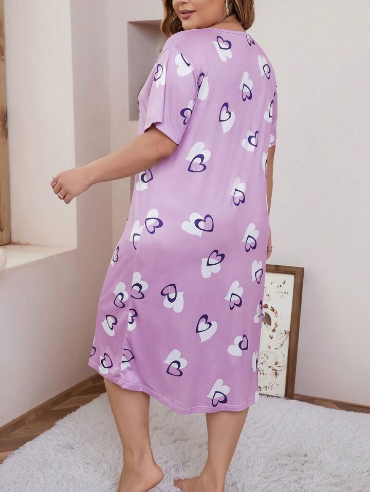 Transparent Heart Nighty for Women