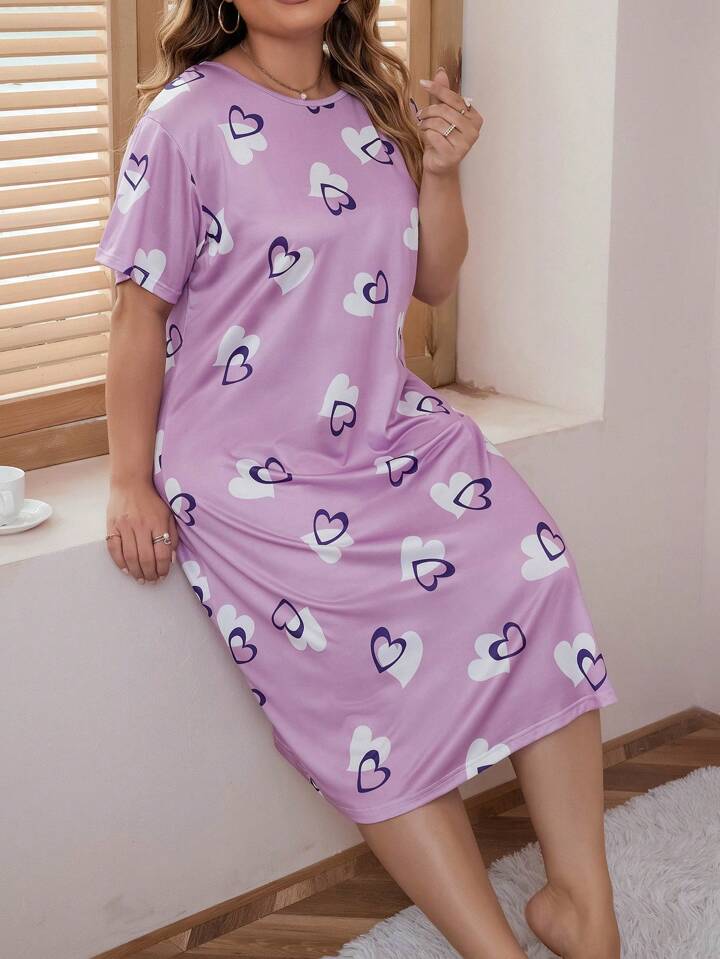 Transparent Heart Nighty for Women